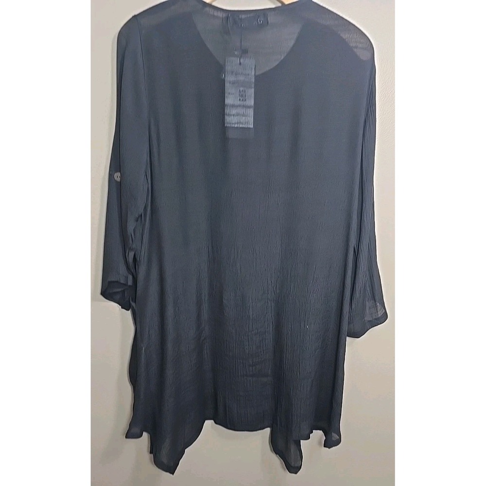 Creation Gauze Womens Top Size Small Black - Picture 3 of 5